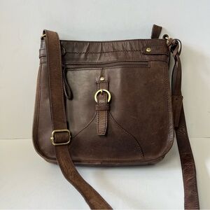Diba True Dark Brown‎ Leather Crossbody Bag
